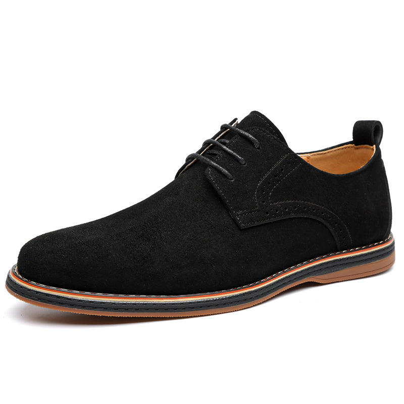 All-Day Comfort Derby Shoes — Aldgate Suede-Finish Brogue