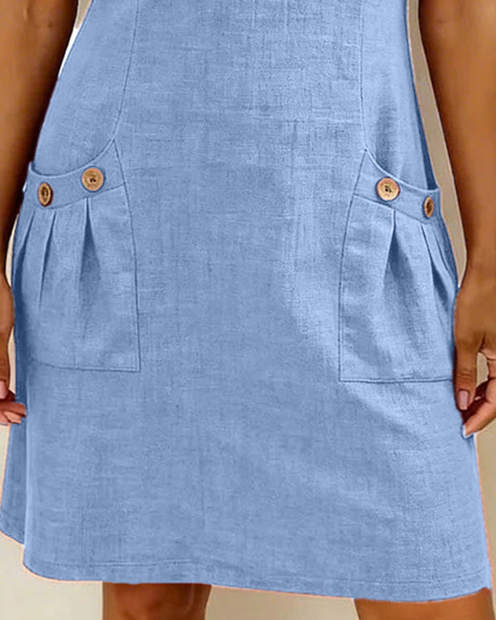 Linn Cotton dress with zip fastening