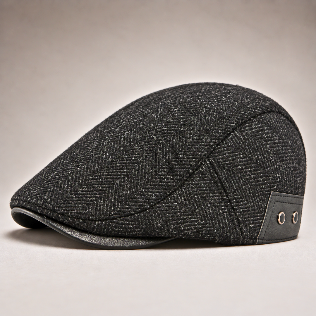 Thornton Herringbone Flat Cap