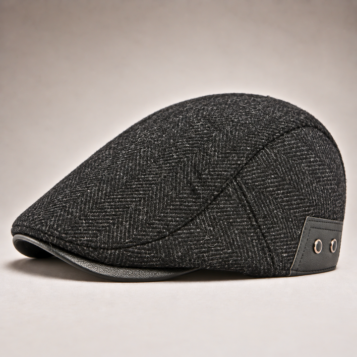 Thornton Herringbone Flat Cap