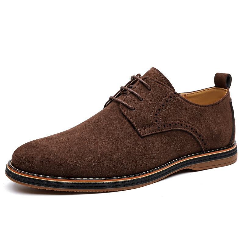 All-Day Comfort Derby Shoes — Aldgate Suede-Finish Brogue