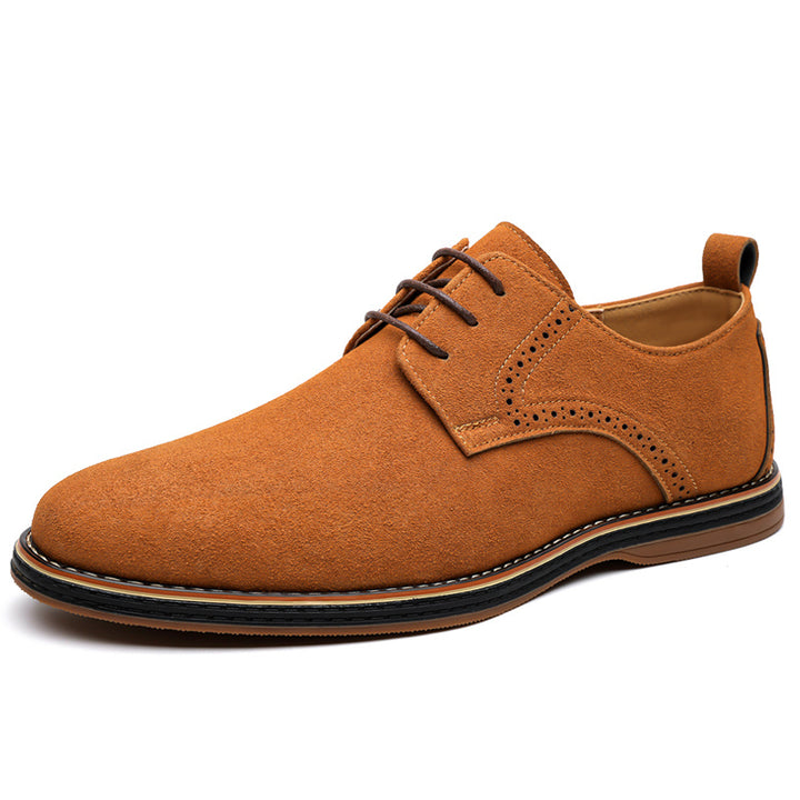 All-Day Comfort Derby Shoes — Aldgate Suede-Finish Brogue