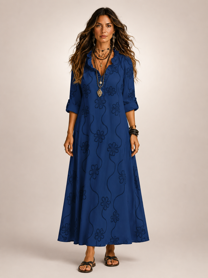 Merle Tummy-Flattering floral summer dress