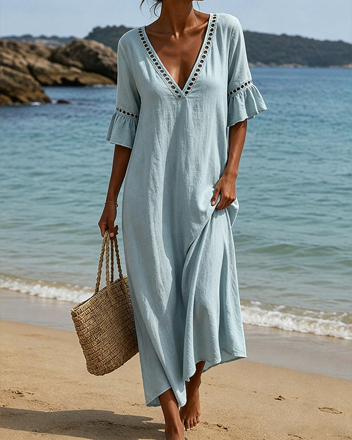Olivia Boho maxi dress with lace