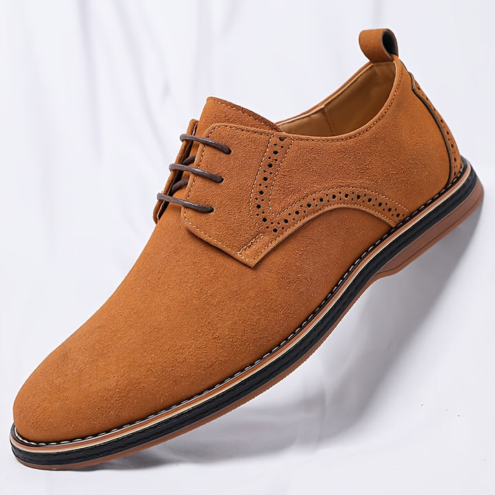 All-Day Comfort Derby Shoes — Aldgate Suede-Finish Brogue