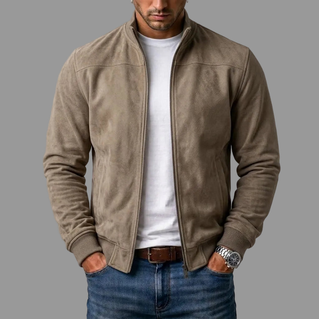 Rutherford Refined Suede Bomber Jacket
