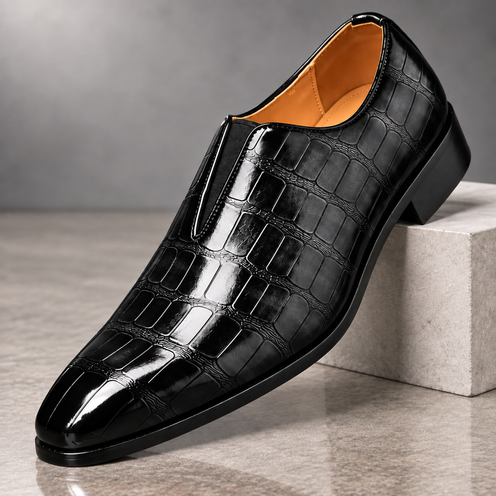 Renzo Croc-Embossed Loafers