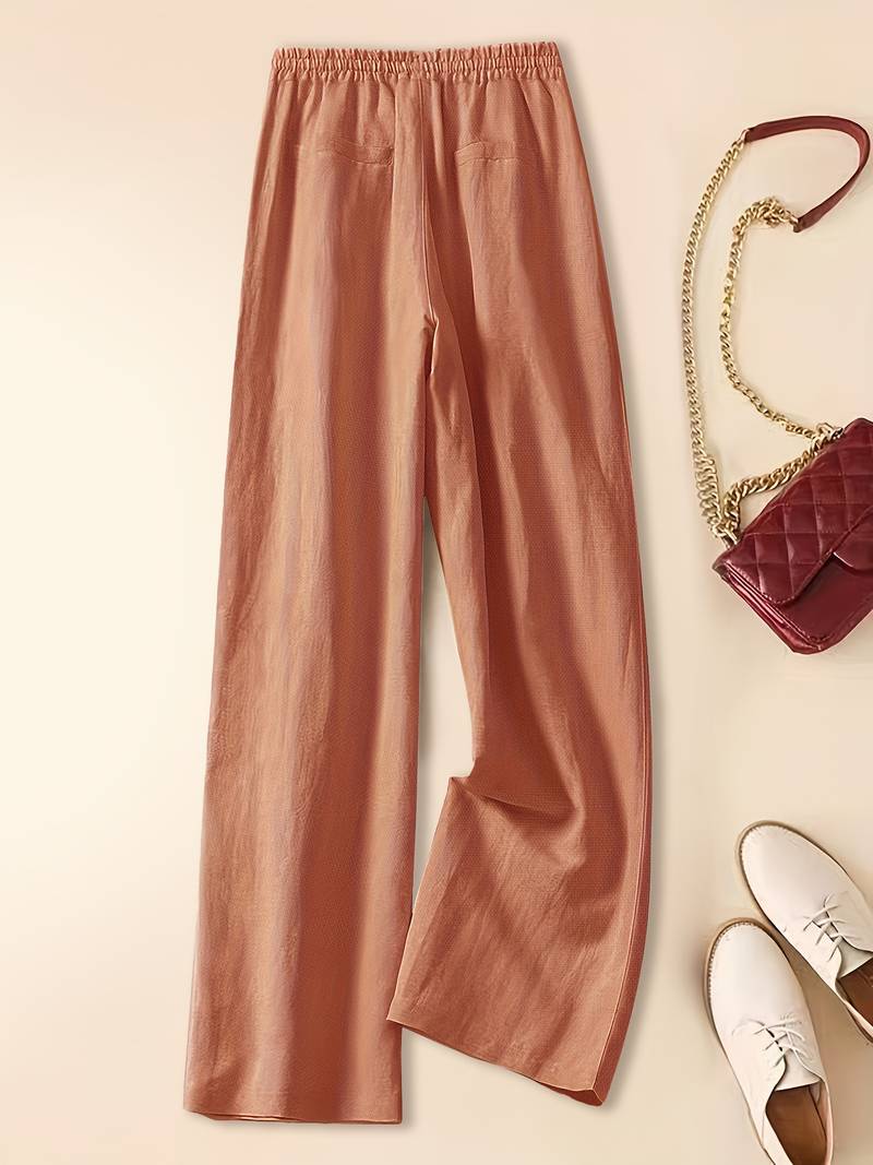 CHERRY RELAXED DRAWSTRING TROUSERS