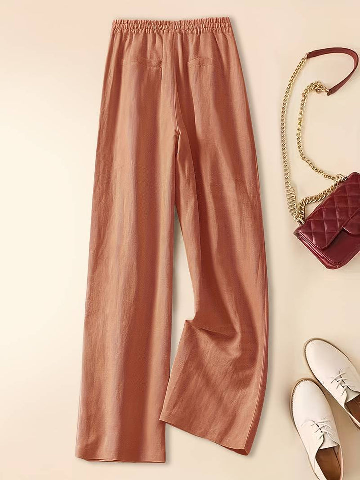 CHERRY RELAXED DRAWSTRING TROUSERS