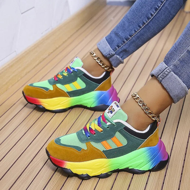 Isolina Orthopaedic Colour-Block Trainers