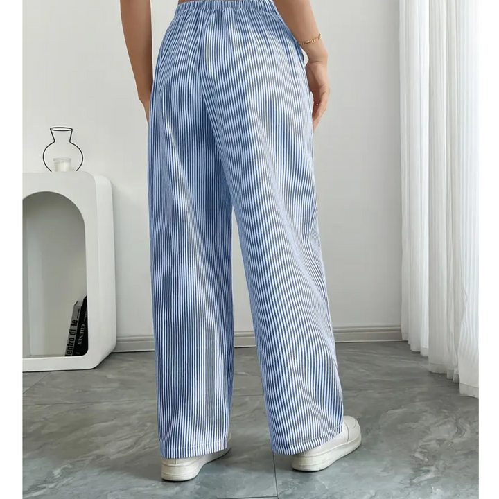 AMBER STRIPED TROUSERS WITH POCKETS
