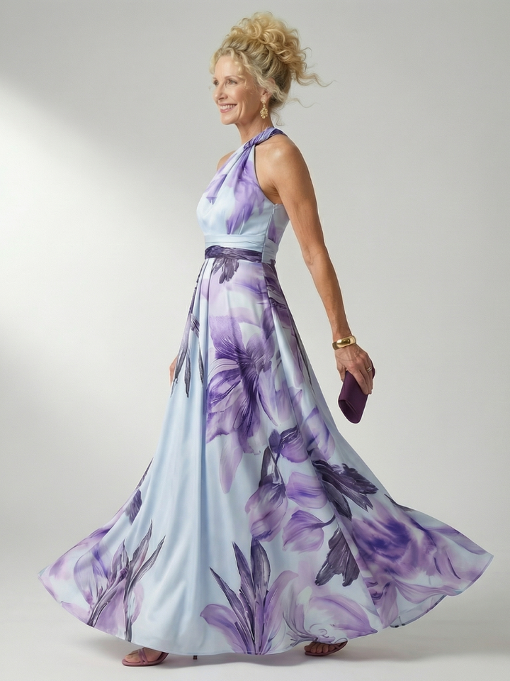 Amiel Light Floral Maxi Dress by Roseworth London