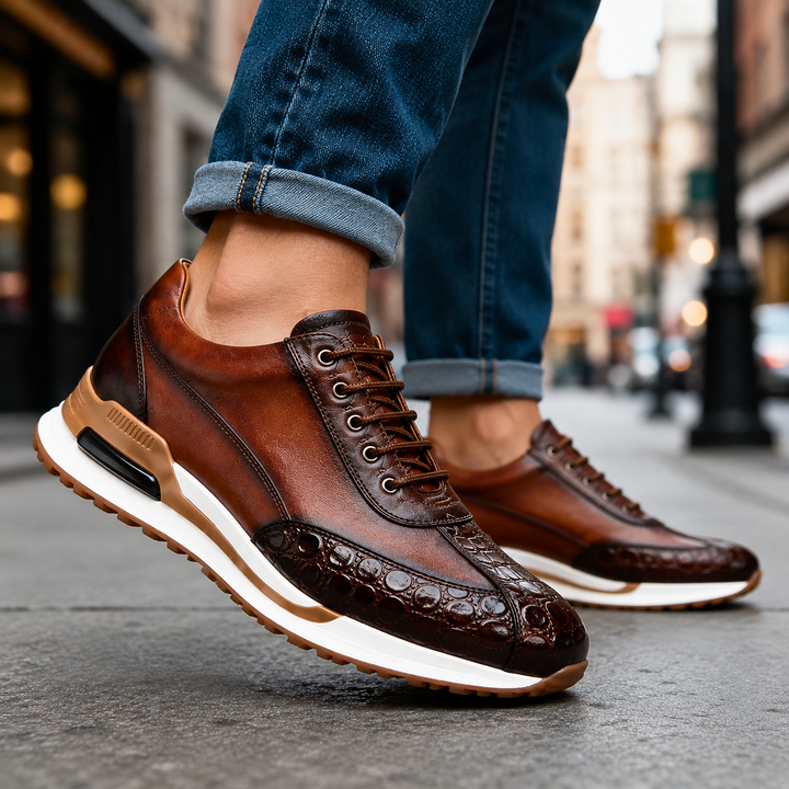 Santino Orthopaedic Leather Trainers