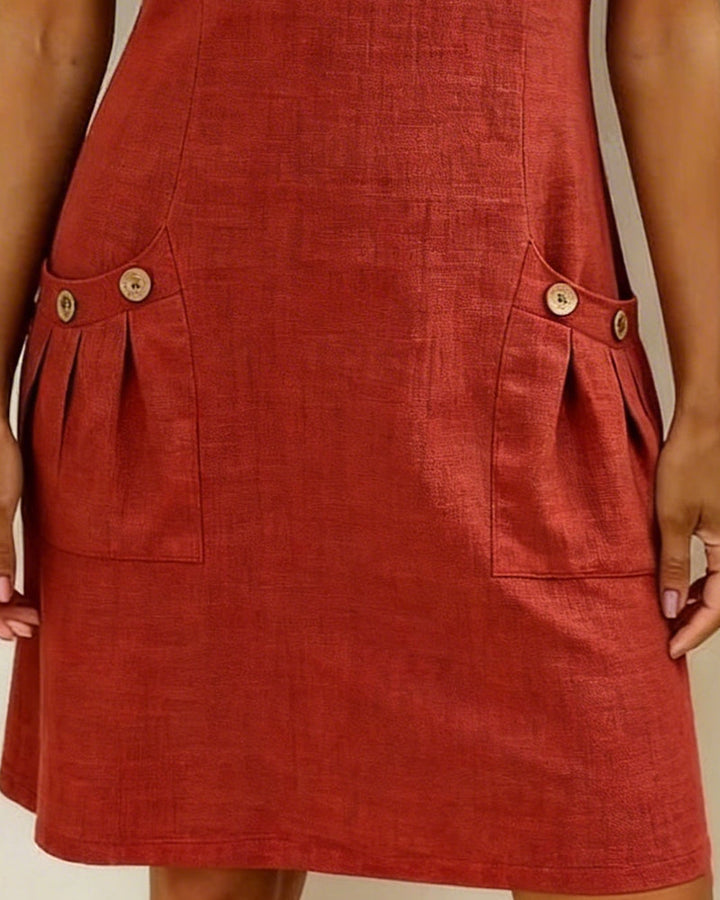 Linn Cotton dress with zip fastening