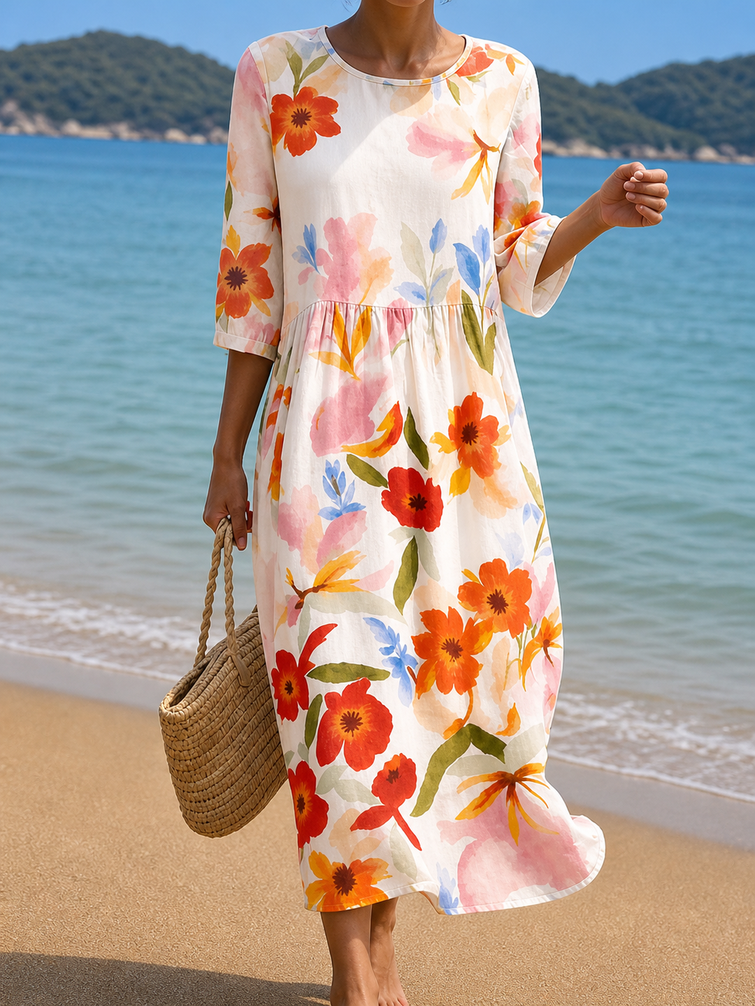 Floral-print dress by Roseworth London