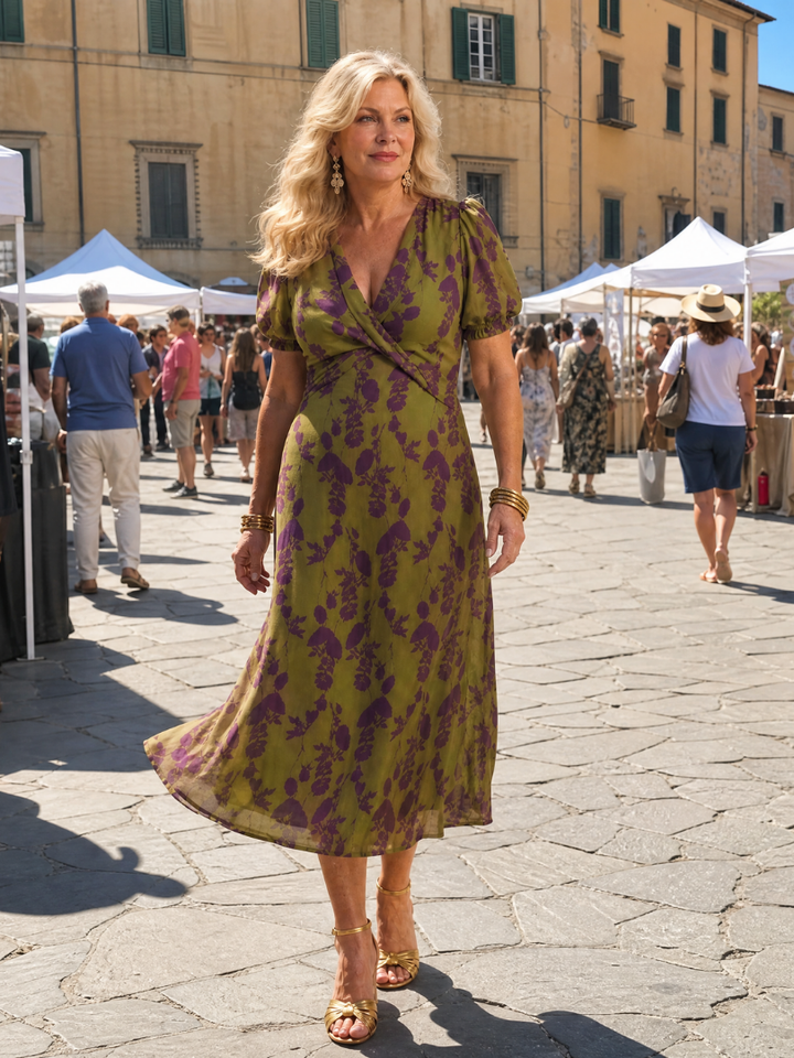 Virel Relaxed Floral Midi Dress by Roseworth London