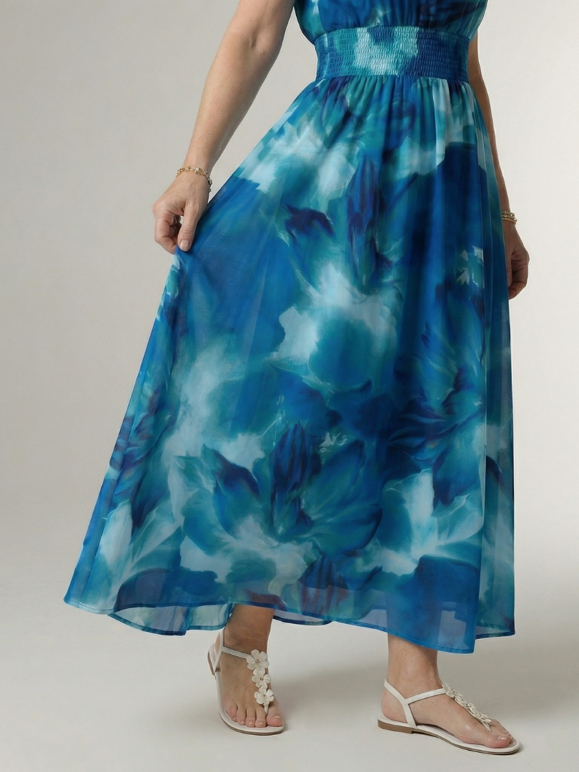 Sylin Gathered Halter Midi Dress by Roseworth London