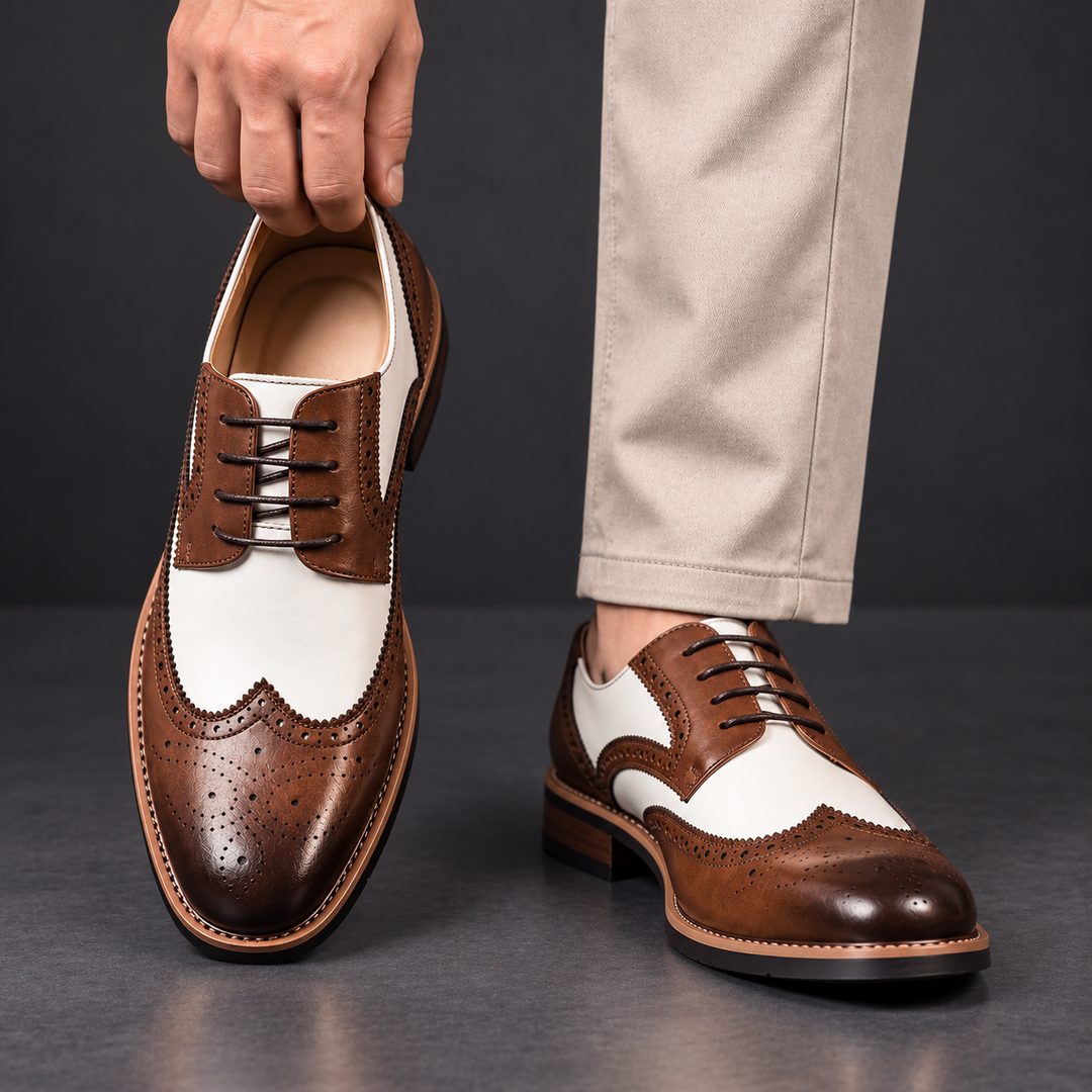 Nico Brogue Leather Oxfords