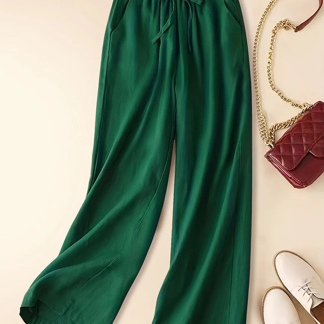 CHERRY RELAXED DRAWSTRING TROUSERS