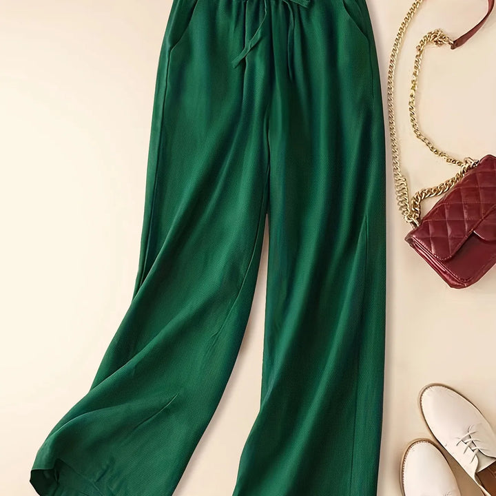 CHERRY RELAXED DRAWSTRING TROUSERS