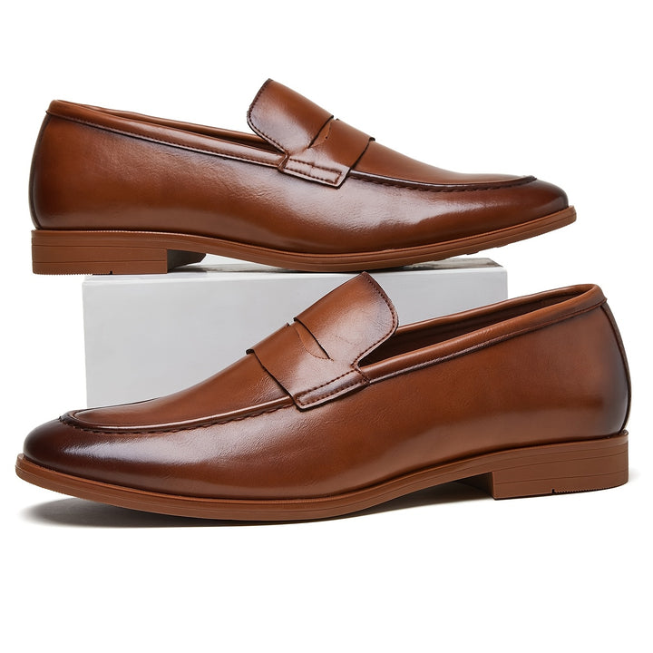 Men'S Shoes Business Formal British Soft Sole Casual Shoes Men'S Lazy Loafers Height Increasing Pointed Toe Trendy Bean Shoes