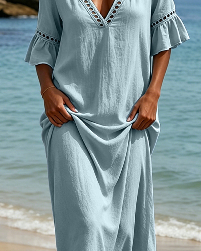 Olivia Boho maxi dress with lace