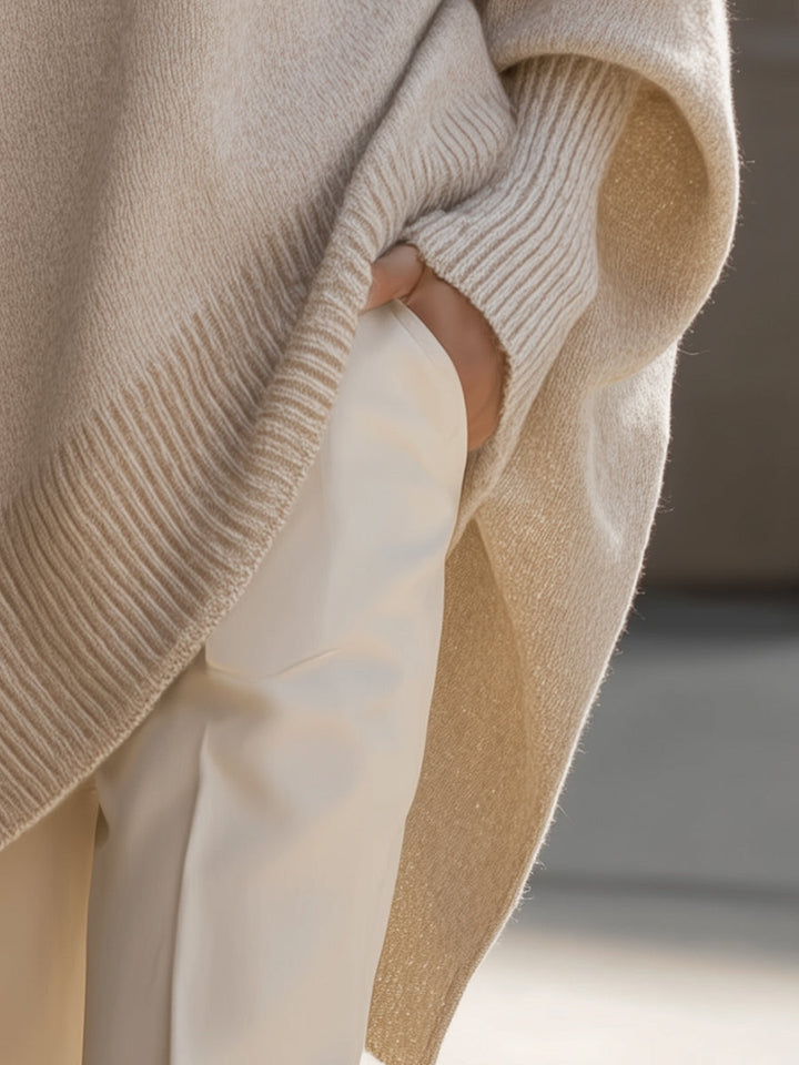 Jennifer Oversized Draped Wide-Neck Jumper
