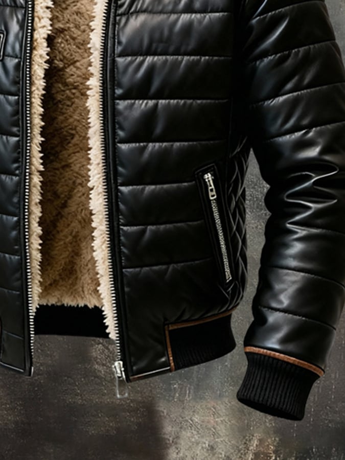 Bruno Sherpa-Lined Quilted Jacket