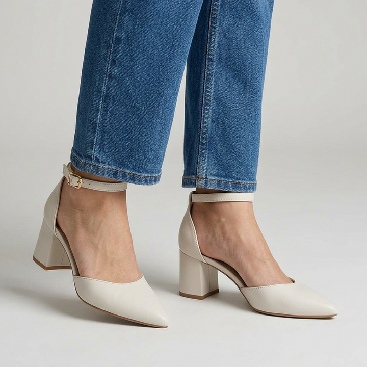 Elara Comfortable Pointed-Toe Block Heels