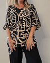 Prabodhi - Loose Fitting Abstract Print Top