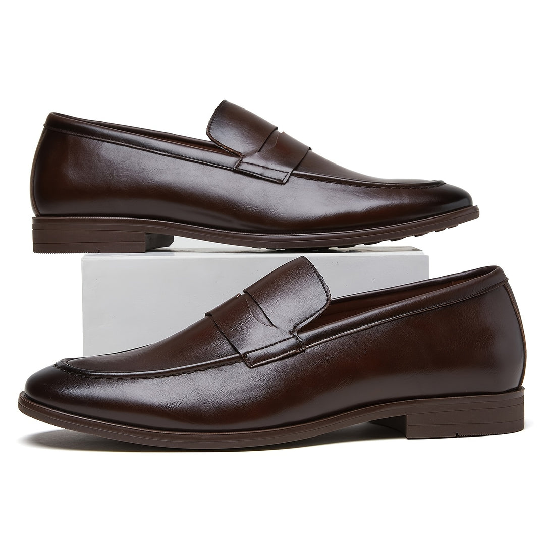 Men'S Shoes Business Formal British Soft Sole Casual Shoes Men'S Lazy Loafers Height Increasing Pointed Toe Trendy Bean Shoes