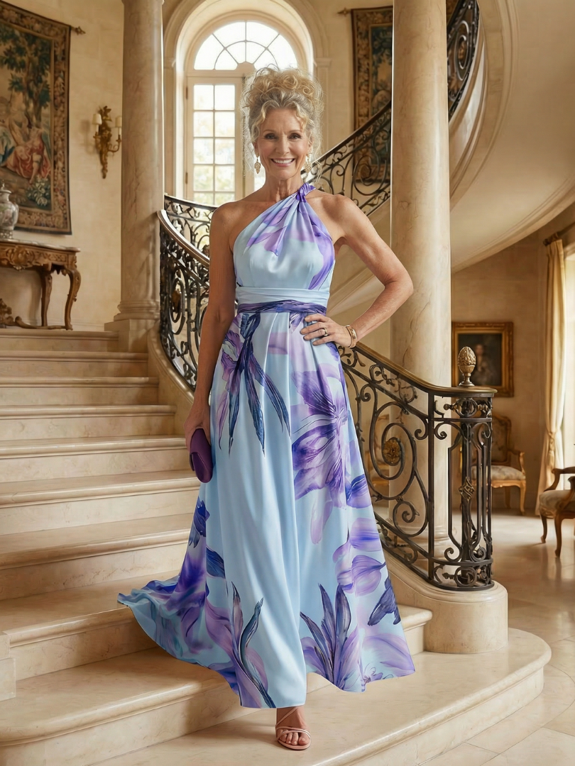 Amiel Light Floral Maxi Dress by Roseworth London