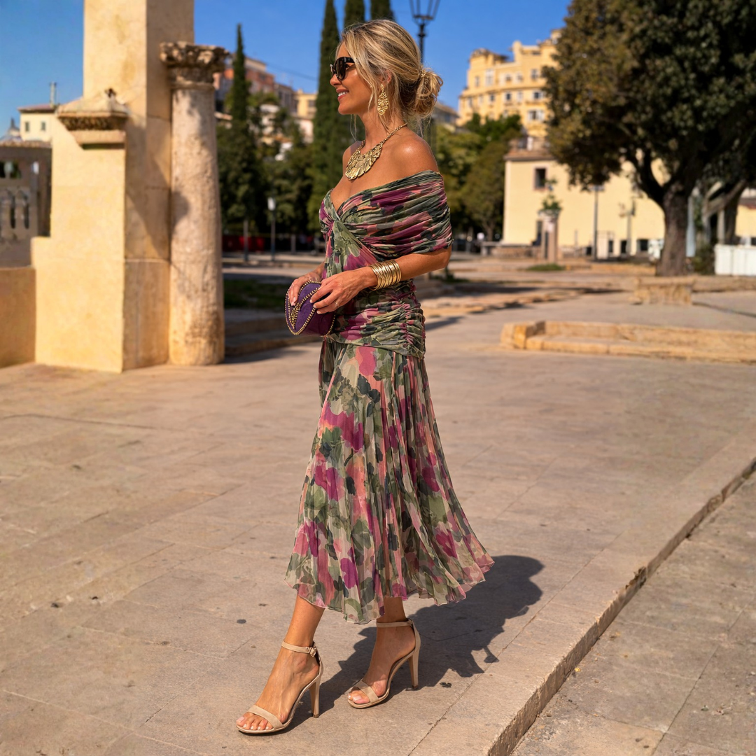 Lydia | Off-Shoulder Maxi Dress