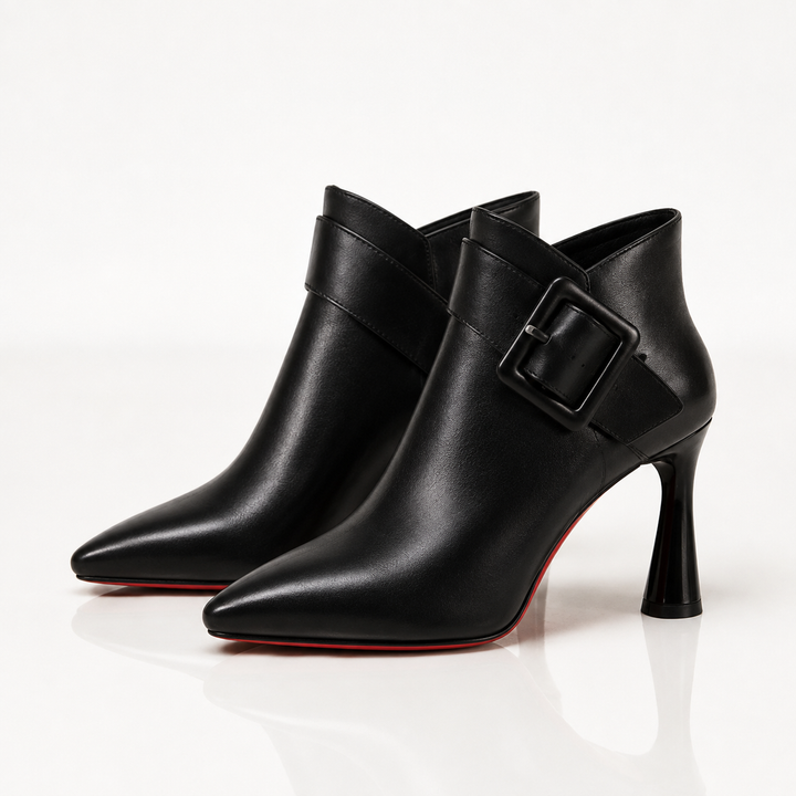 Monroe | Statement Buckle Ankle Boots