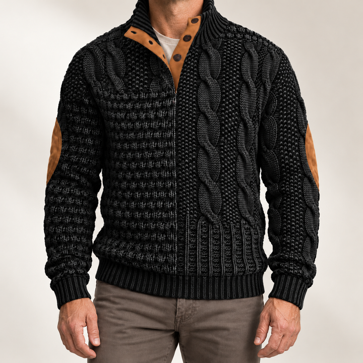 Olivier Textured Cable-Knit Jumper
