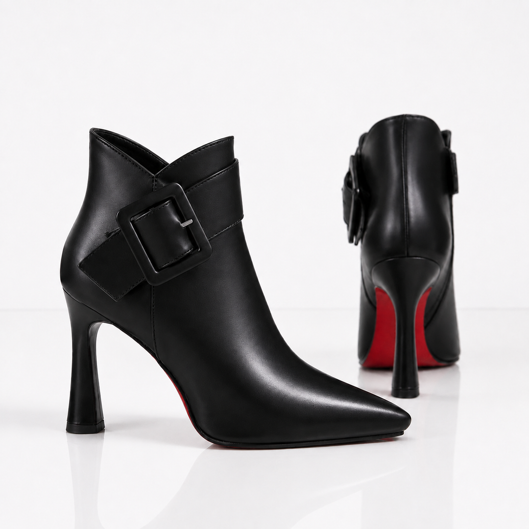 Monroe | Statement Buckle Ankle Boots
