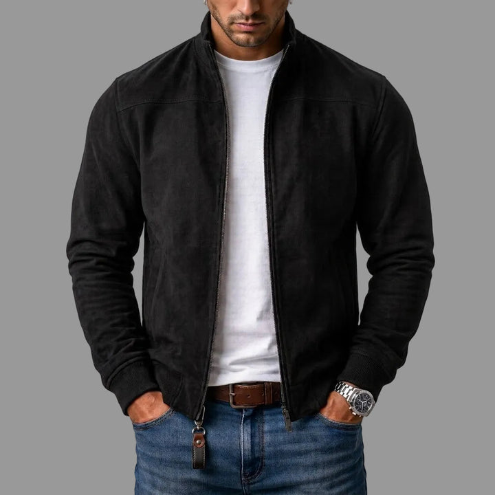 Rutherford Refined Suede Bomber Jacket