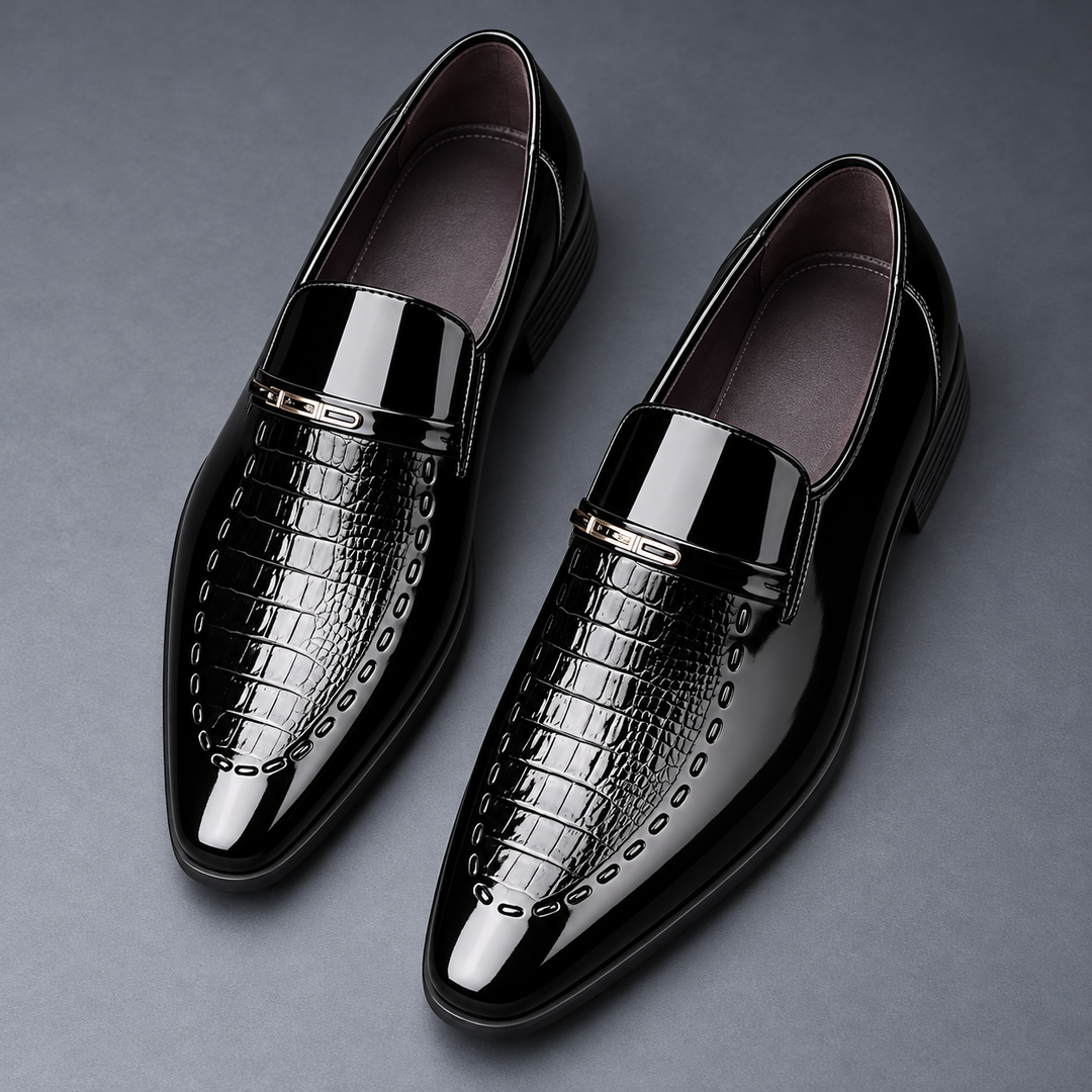 Henry Crocodile-Pattern Oxford Shoes