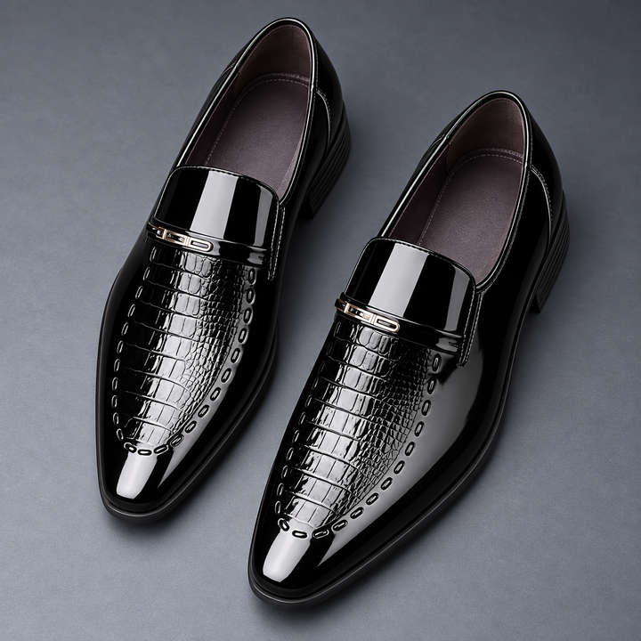 Henry Crocodile-Pattern Oxford Shoes