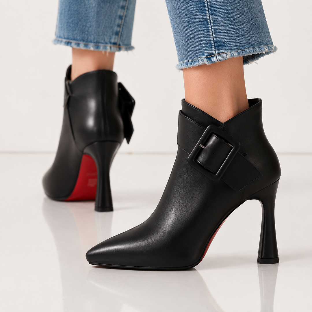 Monroe | Statement Buckle Ankle Boots