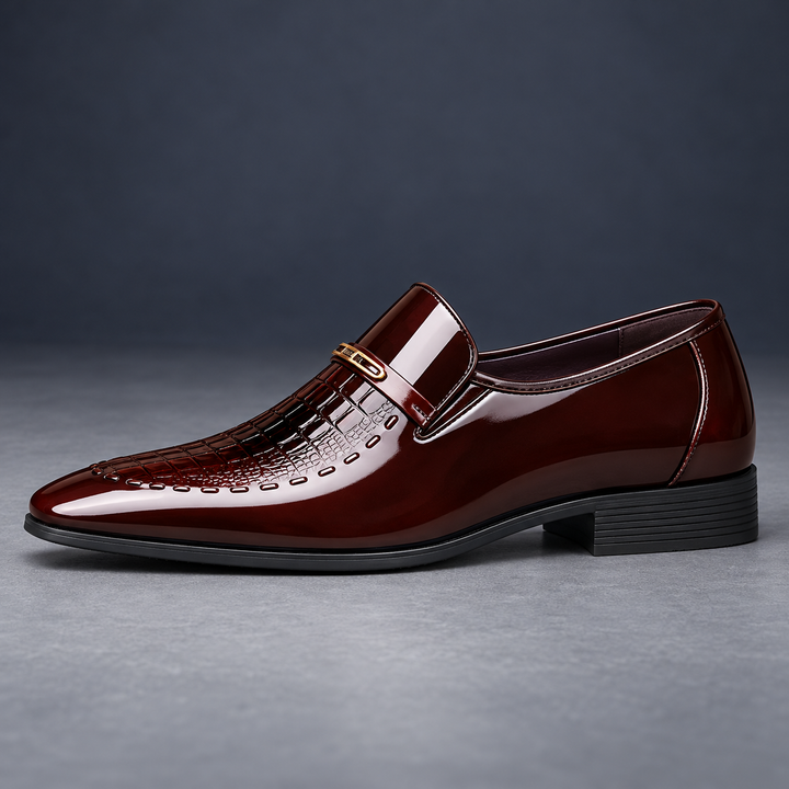 Henry Crocodile-Pattern Oxford Shoes