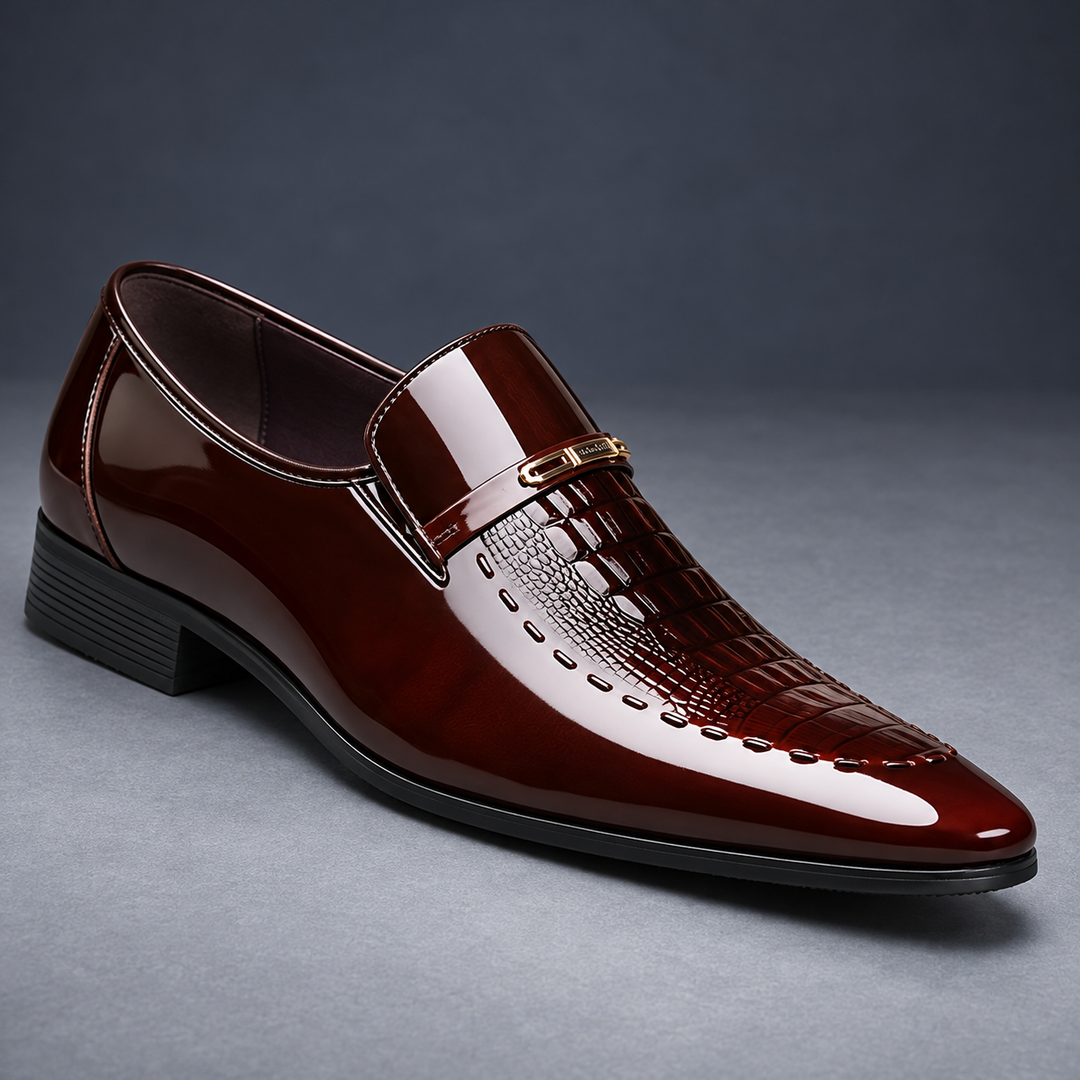 Henry Crocodile-Pattern Oxford Shoes