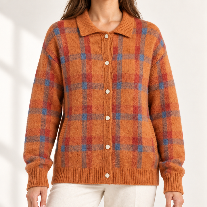 Vivienne Retro Check Knit Jumper