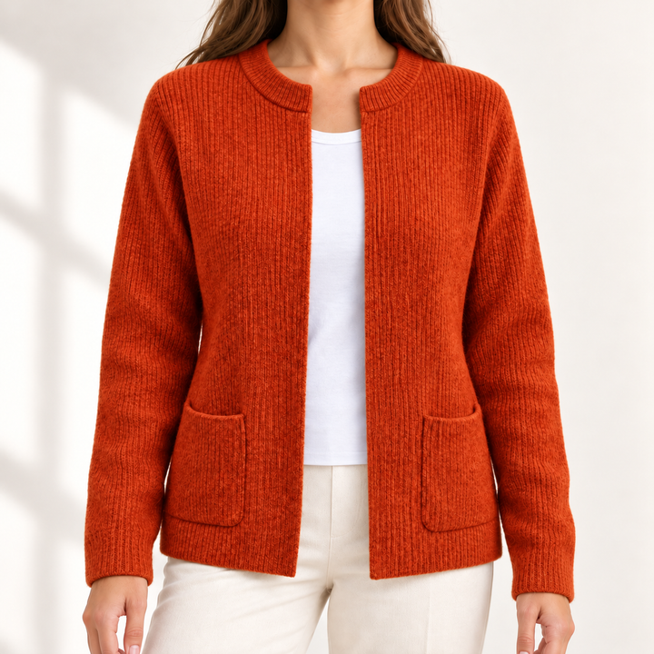 Elodie Cosy Zip-Up Knit Cardigan