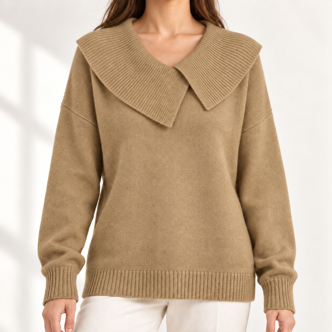 Isolde Relaxed Statement-Collar Jumper