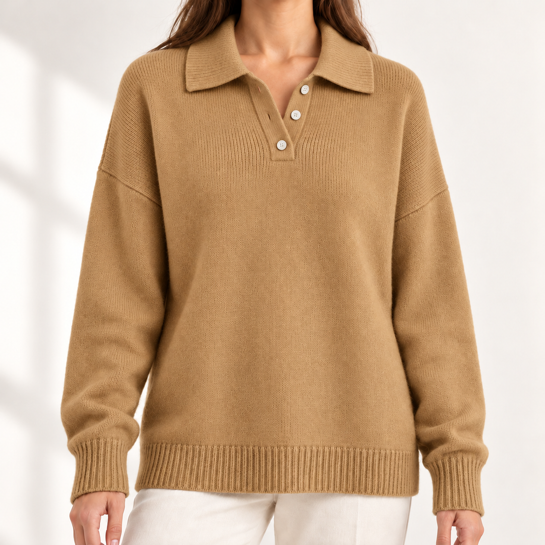 Juliette Elegant Collared Knit Jumper