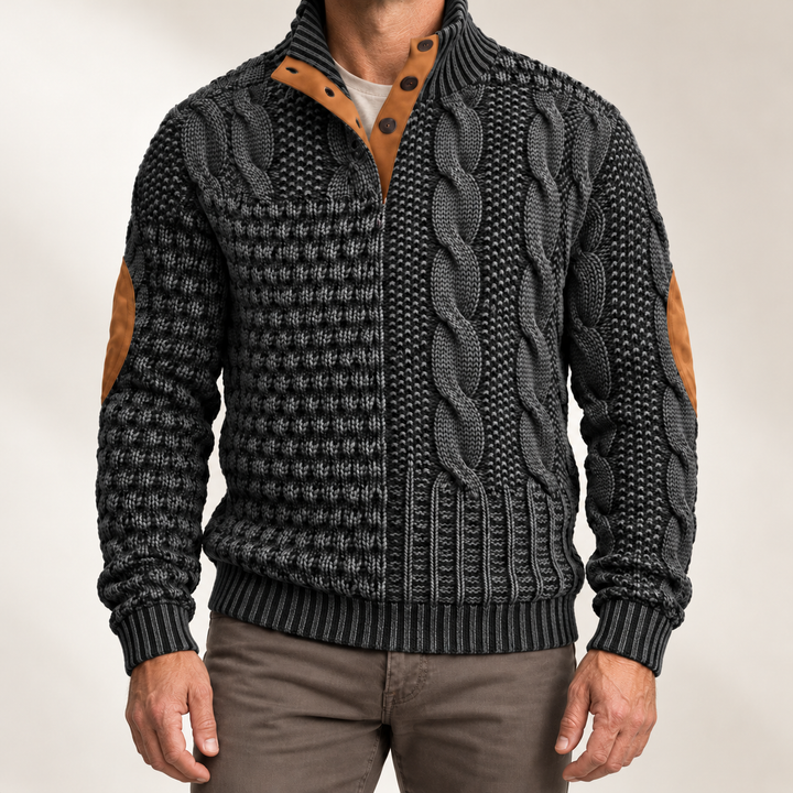 Olivier Textured Cable-Knit Jumper