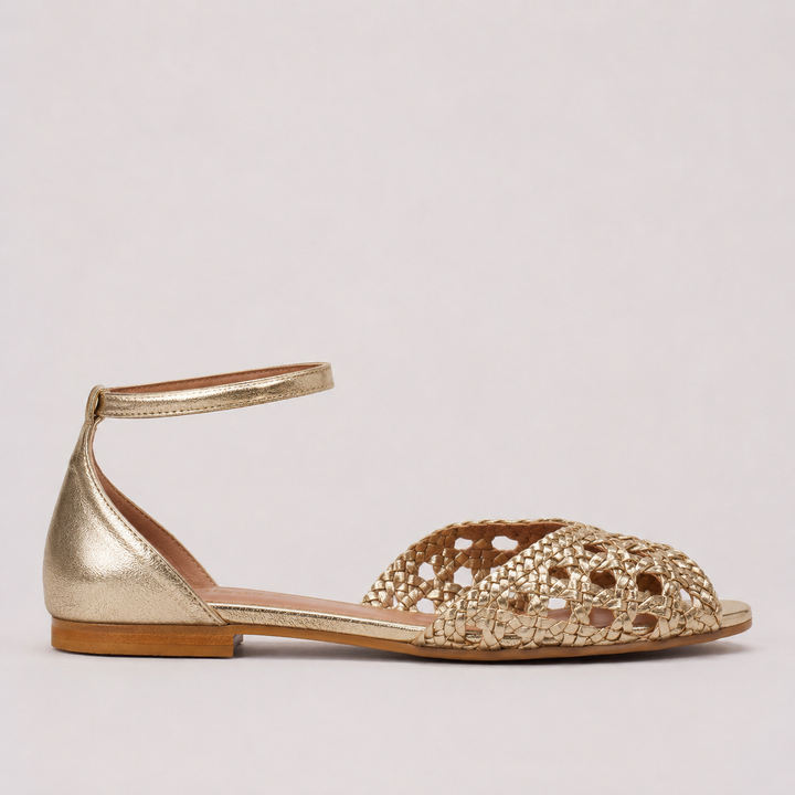 Gold Braided Sandals by Roseworth London