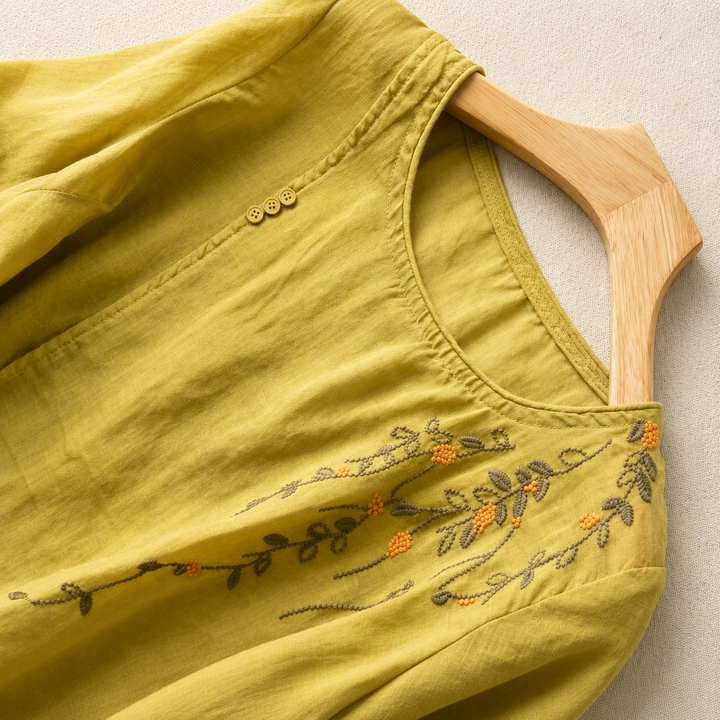 Adeline Cotton Linen Blouse