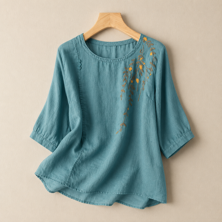 Adeline Cotton Linen Blouse